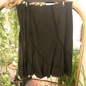 Faded Glory Black Midi Skirt